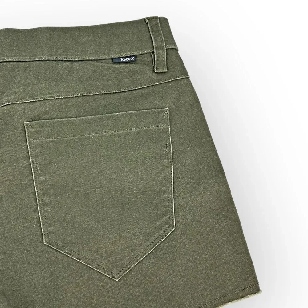 Toad&Co Olive Green Jean Shorts NWT - Picture 2 of 9
